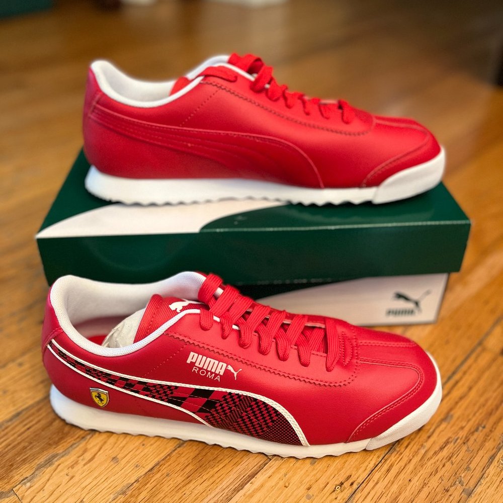 NWB PUMA SF Roma Ferrari Men's Red & Black Sneakers Size 11